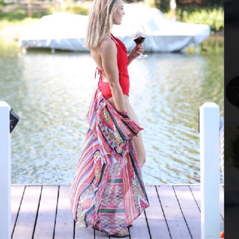 Colorful Striped Boho Coachella Festival Kimono - Picture 1 of 8